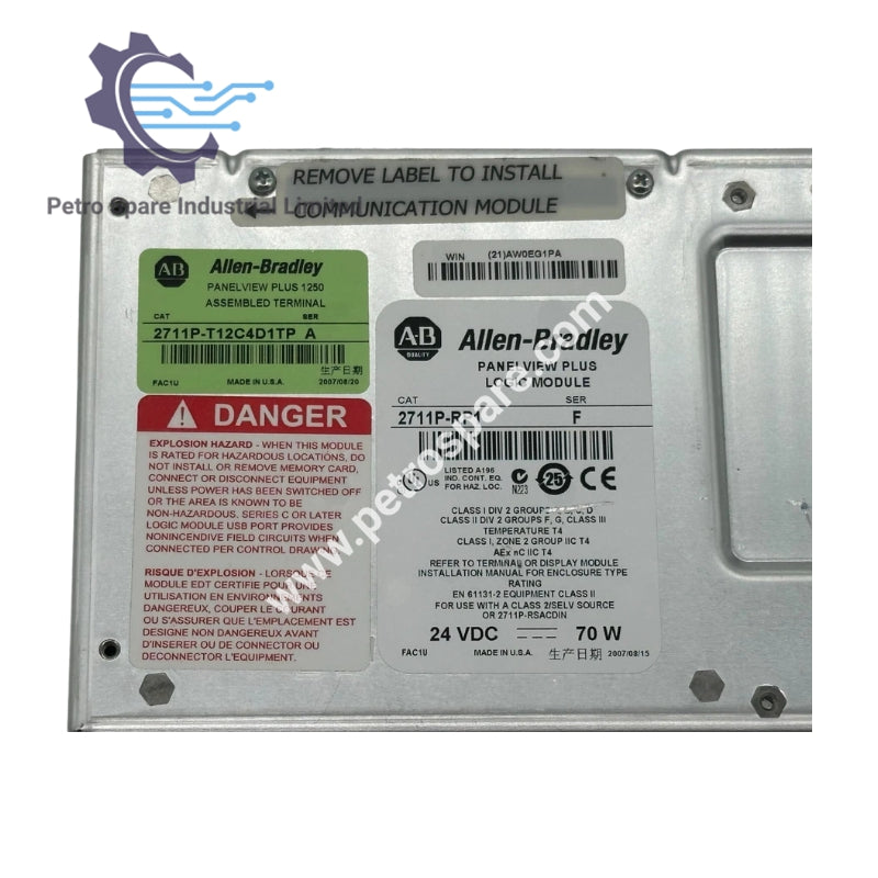 Allen Bradley 2711P-RDT12TP PanelView 6 Vervangingsskermmodule
