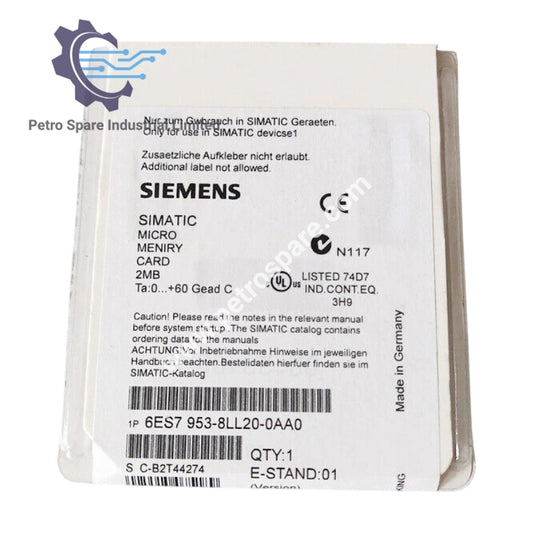 6ES7953-8LL20-0AA0 | Micro Memory Card Siemens SIMATIC S7