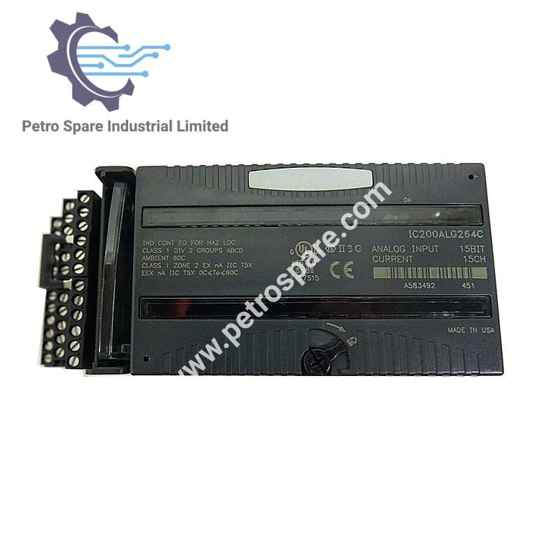 IC200ALG264C - Module d'entrée analogique de courant 15 canaux, 15 bits GE Fanuc