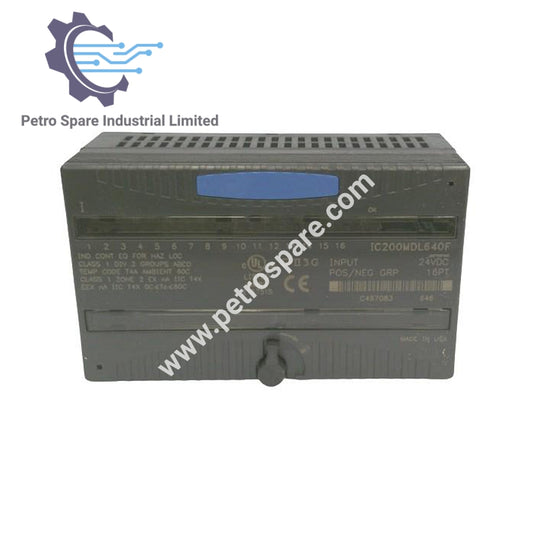 GE Fanuc 24 VDC IC200MDL640F Positive Negative Logic Input Module