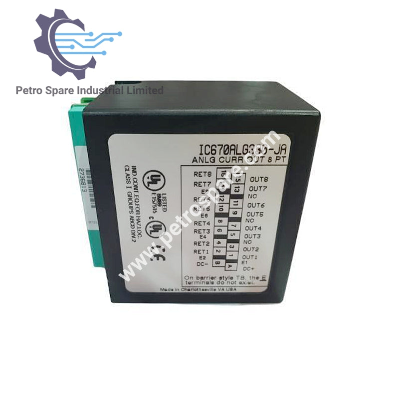 GE Fanuc IC670ALG330 8 Nöqtəli Analoq Cari-Mənbə Çıxış Modulu