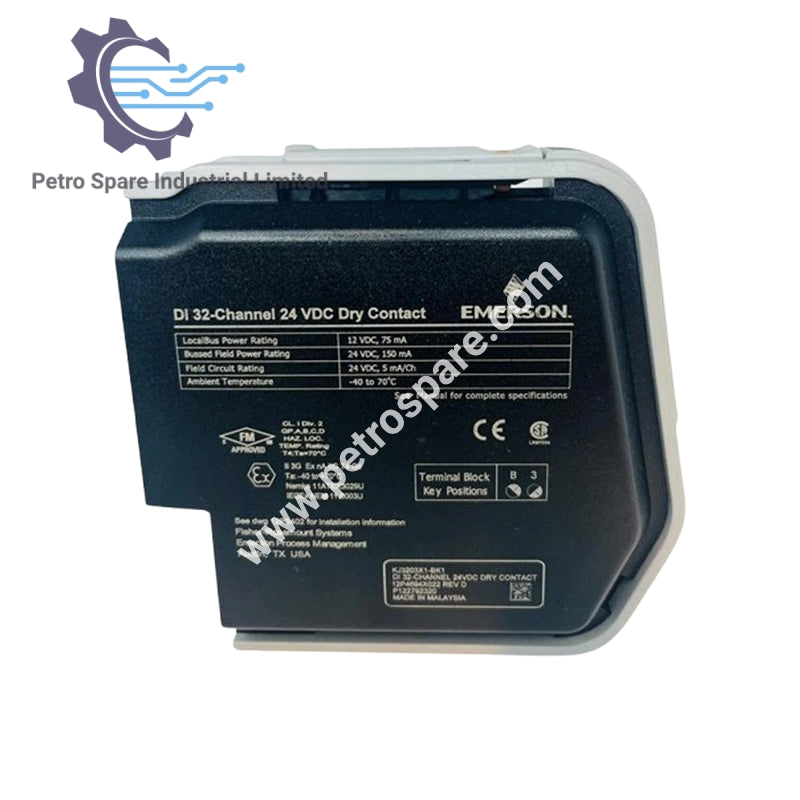 Emerson KJ3203X1-BK1 Seri S DI Kartu Kontak Kering 32-Kanal 24 VDC