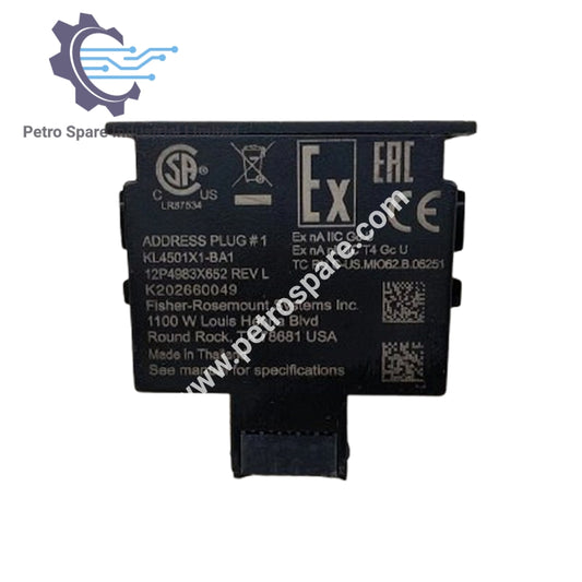 Emerson KL4501X1-BA1 CHARM Address Plug Fisher-Rosemount