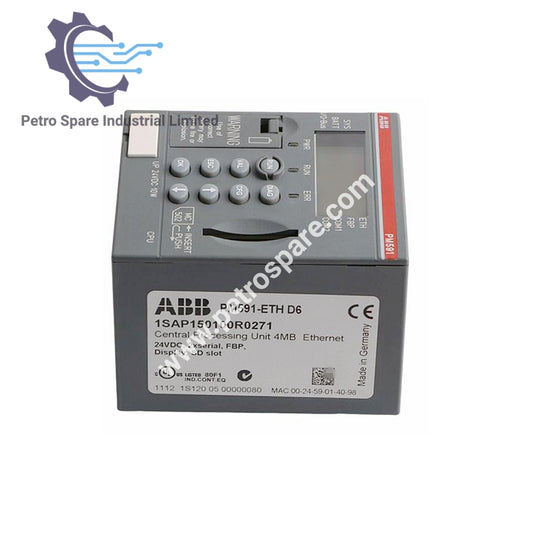 ABB PM591-ETH | AC500 Processor Module Memory:4MB