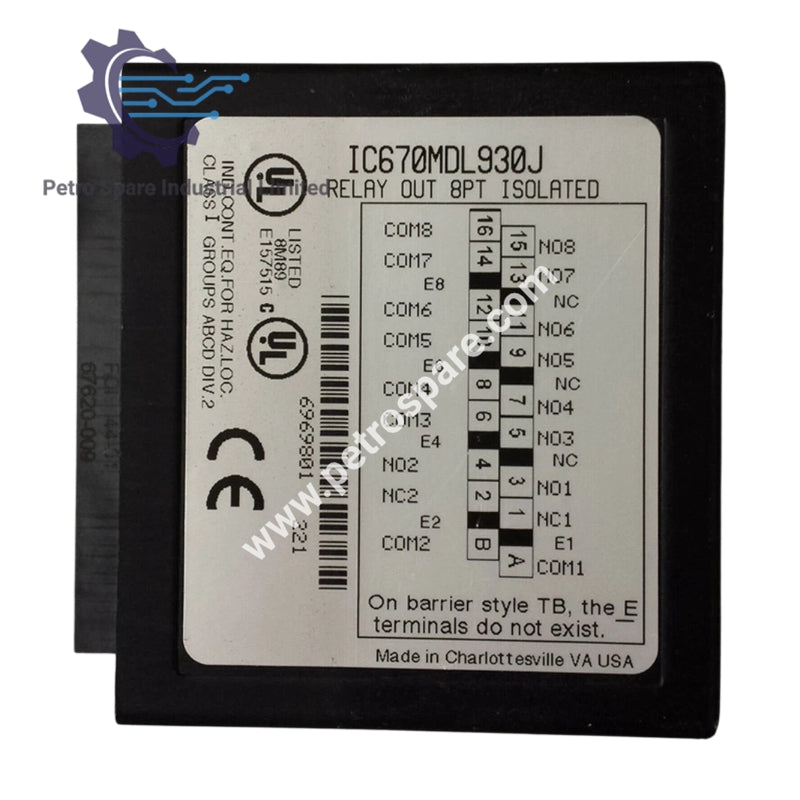 Relay Output Module IC670CHS001 PACSystem RX3i GE Fanuc