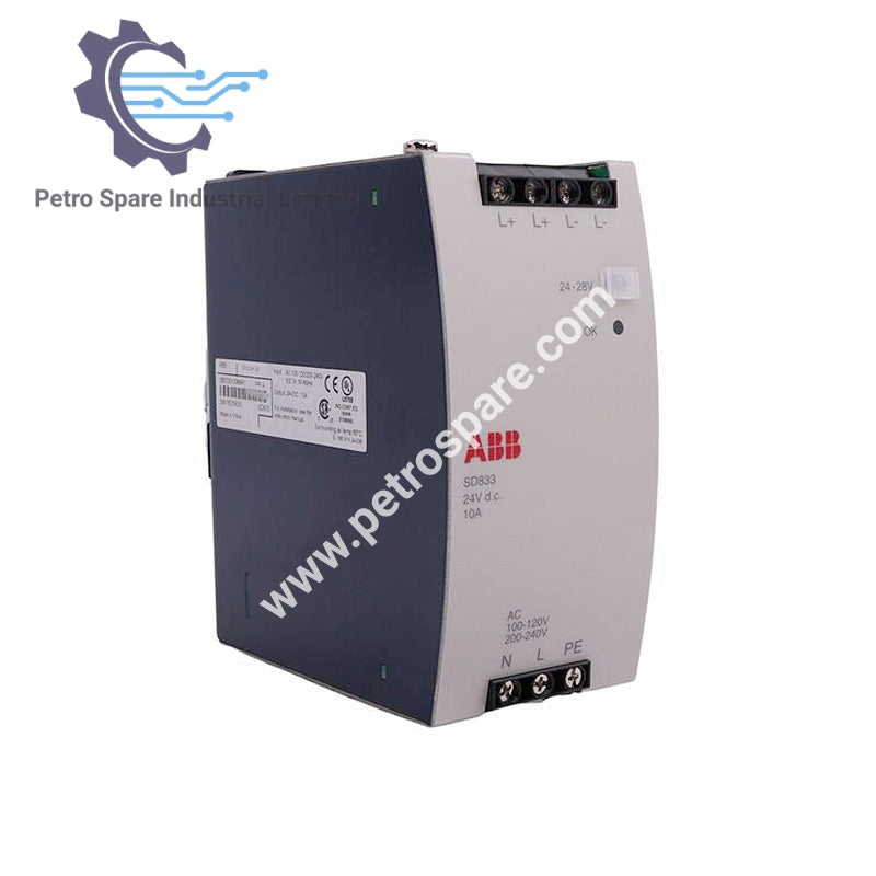 ABB SD833 3BSC610066R1 مصدر طاقة | التيار الناتج المقنن: 10 أ
